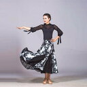 スカート単品 新品 ラテンダンス 衣装 インターナショナルダンス 衣装 半袖 ダンス服 社交ダンス ラテン ドレス ステージ衣装 舞台服 ワルツ 大きい裾 タンゴ服 モダンダンス ダンスウエア 社交ダンス 練習着 ラテンドレス