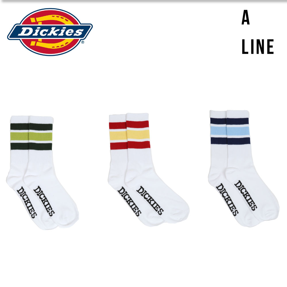 ディッキーズ Dickies ロング丈 3足組 ボーダー メンズ 紳士 ソックス 靴下 25-27c...
