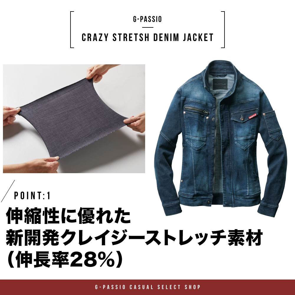 桑和 3478-00 長袖ブルゾン Mサイズ ネイビー(1)