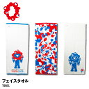 大阪関西万博2025 ミャクミャク ワールド フェイスタオル タオル ホワイト レッド ブルー マスコット キャラクター