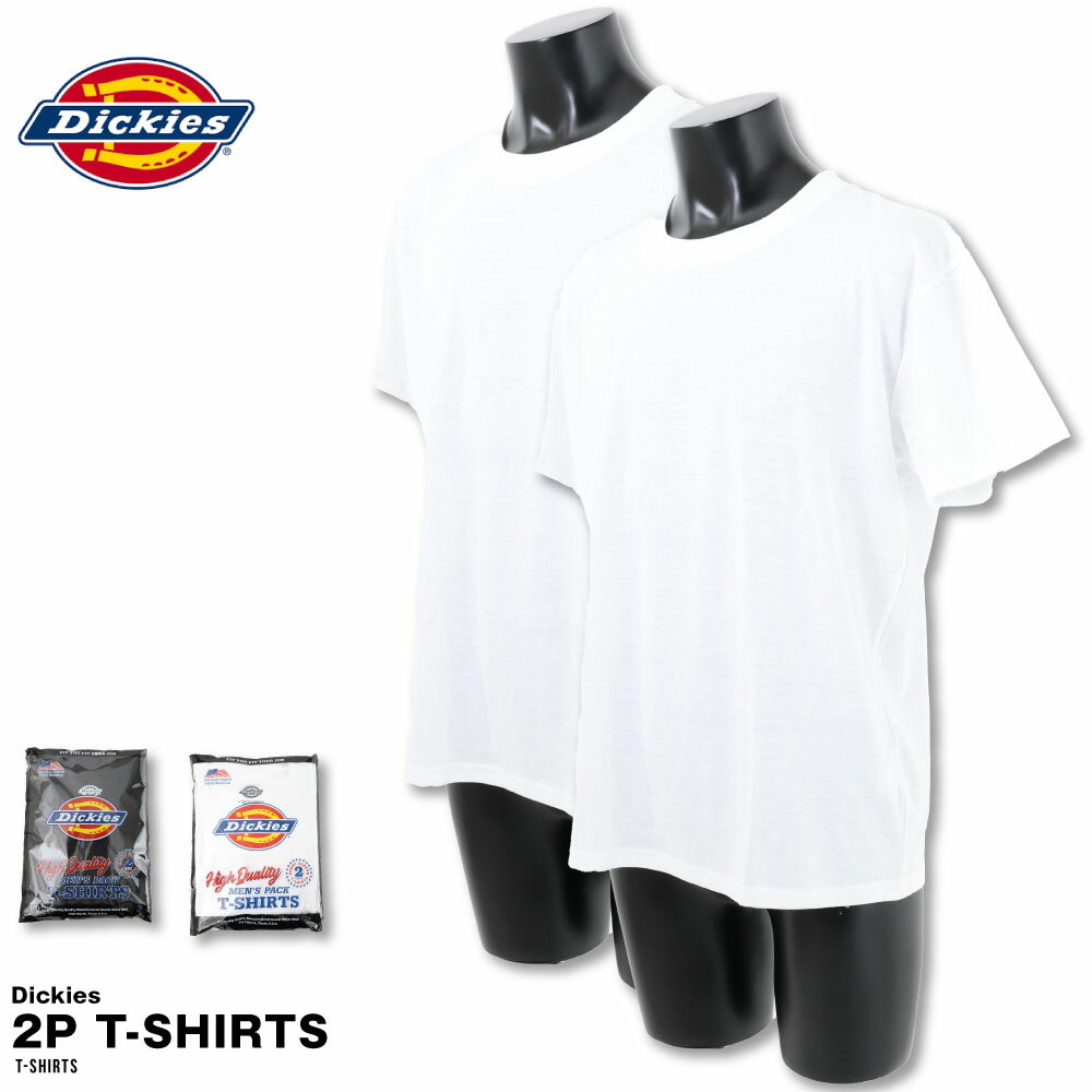 Rakuten - Dickies ディッキーズ Tシャツ 半そで 半袖 T-シャツ インナー 肌着 下着 2パック 2P メンズ メンズ おしゃれ 人気 アンダー 無地