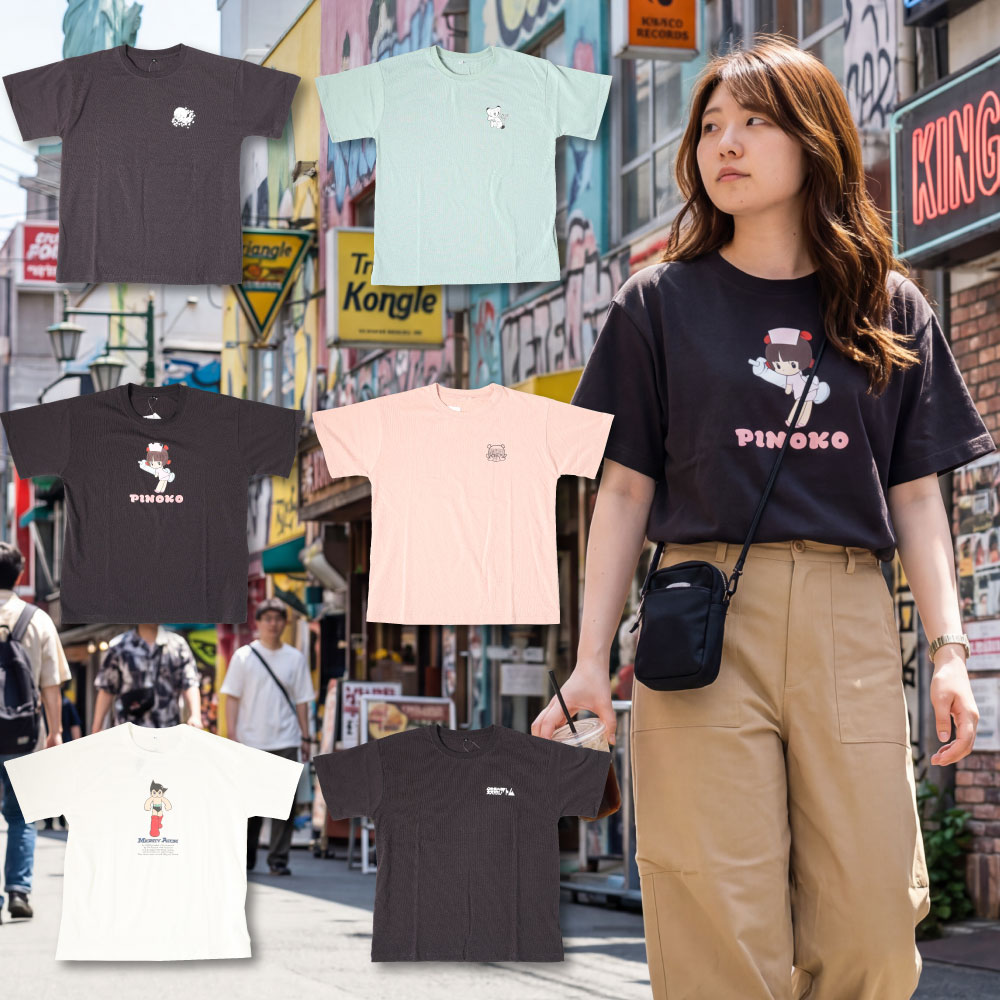 手塚治虫 Tシャツ レディース 半袖 ユニコ ジャングル大帝 ブラックジャック 鉄腕アトム キャラクターT ビッグシルエット ゆったり プリントT カジュアル ストリート 春夏 トップス 女性用