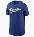 NIKE ナイキ MLB Los Angeles Dodgers ドジャース Wordmark T-Shirt チーム ワードマーク Tシャツ ロイヤル