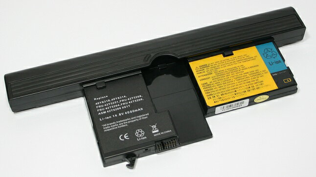 IBM ThinkPad X60、X61Tablet (14,8V)(4,000mAh)！送料無料！PL保険加入商品！1年保障！大容量 バッテリー！ノートパソコンバッテリー532P17Sep16のサムネイル