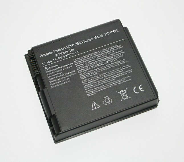 DELL Inspiron 2600 2650 シリーズ Winbook N4 (14.8V)(5200mAh)！大容量！送料無料！1年保障！PL保険加入商品！ノートパソコンバッテリー532P17Sep16