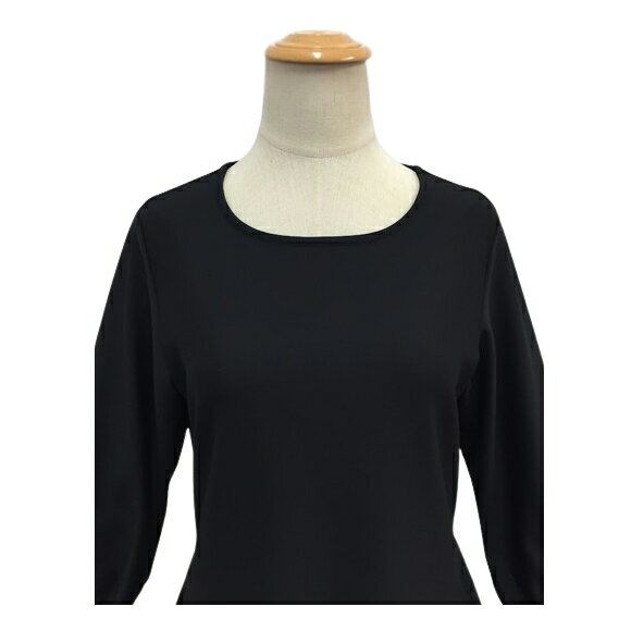 【10%OFFクーポン発行中】トワレ チュニック サイドフレア ブラック L toilette サイズ3大人かわいい服 ディリーウェアー 416-096 30代 40代 50代 60代 ミセス 大人スタイル 若見え 洋服 服 大人上品