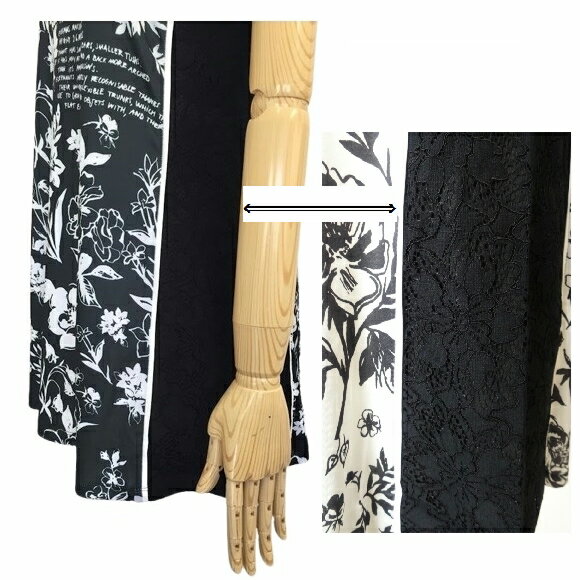 【アウトレット50％OFFセール】スーパービューティー チュニック 袖レース モノトーン 2512031 ブラック 2025年春夏 オーラボー 大人かわいい服 大人スタイル キレイメ Super Beauty レディース アパレル 女性 M L LL 30代 40代 50代 60代 上品