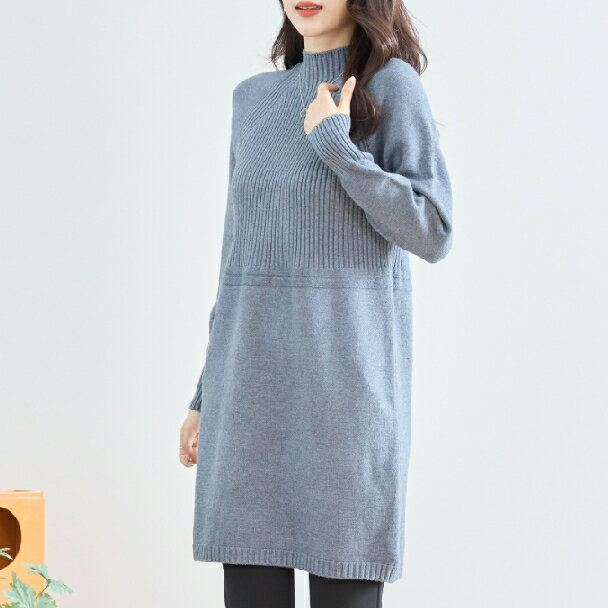 チュニック モックネック ニットチュニック R38-204B TRUBE M～L 大人可愛い ミセス fmsd キレイメ 普段着 おしゃれ着 アパレル 女性 デイリーファッション レディース 30代 40代 50代 60代 洋服 可愛い服 大人スタイル 若見え 洋服 服