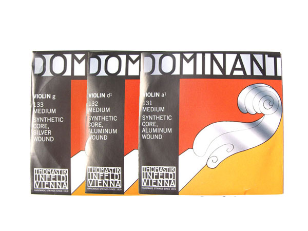 【9日20時からポイント10倍】バイオリン弦 ドミナント ADG線セット（D線：D132） Dominant 4/4 THOMASTIK トマスティック社