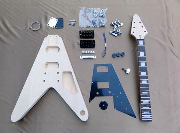 HOSCO エレキギター組立キット ER-KIT-FV フライングVタイプ 楽器組み立てキット ホスコ