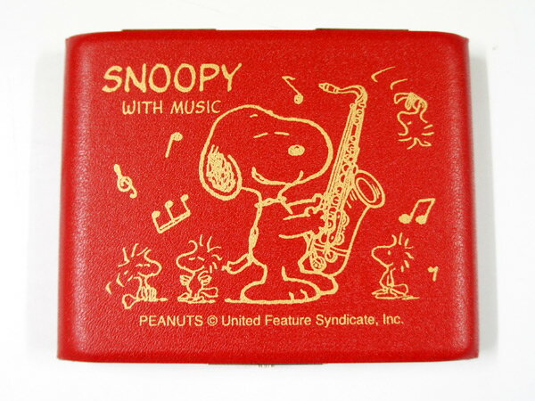 【ポスト投函】SNOOPY with Music　STS05R/STS-05R　レッド　テナーサックス用リードケース　5枚収納可能　スヌーピーバンドコレクション/SNOOPY BAND COLLECTION