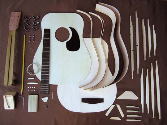 HOSCO　アコースティックギター組立キット　GR-KIT-D3　ドレッドノートタイプ　ローズウッド　スプルース合板仕様　楽器組み立てキット　ホスコ