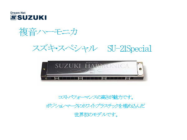 スズキ 21穴 複音ハーモニカ スペシャル SU-21SP-N C#調 SUZUKI