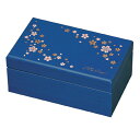 23弁木製宝石箱オルゴール 23弁木製BOXオルゴール/サクラ 紺 ニデックインスツルメンツ オルゴール