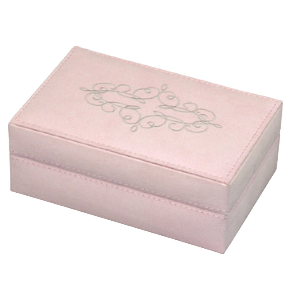 【24日20時からポイントUP】布製宝石箱 布製ジュエリーボックスオルゴール（スエード調） ピンク ニデックインスツルメンツ オルゴール