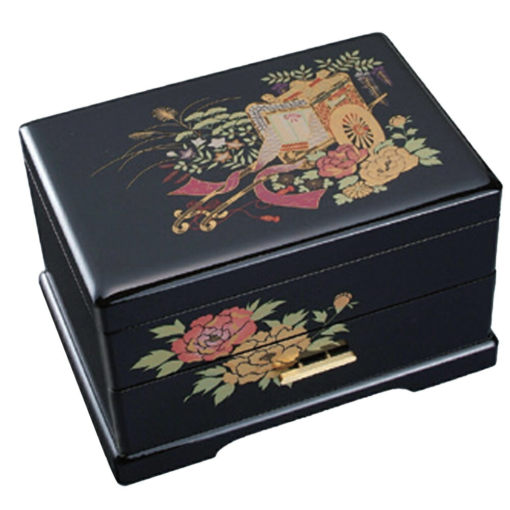 会津塗宝石箱オルゴール 御所車 ~さくらさくら~ ニデックインスツルメンツ オルゴール