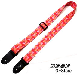 【GW限定ポイント10倍！】Perri's FWS15-7097 パイナップル柄 オレンジ ウクレレストラップ 1.5inch FABRIC UKULELE STRAP - ORANGE PINEAPPLES ペリーズ