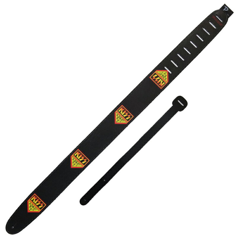 【24日20時からポイントUP】Perri's ギターストラップ P25KISS-8046 2.5inch Leather STRAP KISS ペリーズ 2.5インチ レザーストラップ キッス