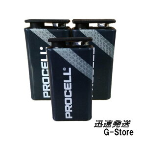 楽器用9Vバッテリー　PROCELL×3個　DURACELL　デュラセル　9V電池　乾電池　プロセル【smtb-KD】