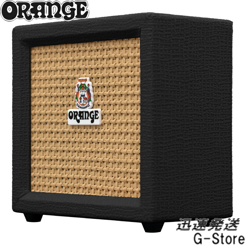 【26日までポイントUP】ORANGE AMP CRUSH MINI BLACK 3W出力ギターアンプ 電池駆動可能 ヘッドフォン端子付 CRUSHシリーズ