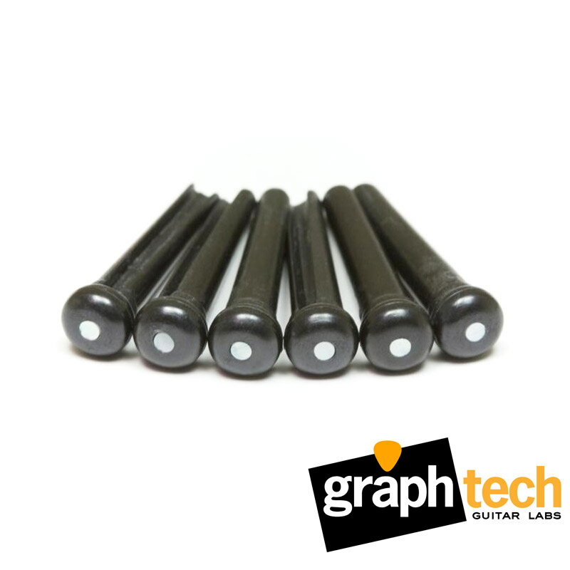 graph Tech TUSQ アコースティックギター ブリッジピン PP-2142-00 Traditionalスタイル ブラック Pearl貝ドット