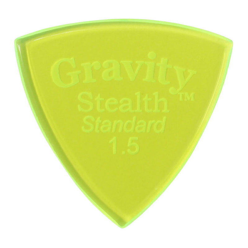 グラビティギターピックは、ハンドメイドでピックを製作するアメリカのブランド。アクリル素材を職人の手によりひとつひとつ丁寧に加工され作られるピックは、美しく磨き上げられ、手に馴染む使い心地と、スムースな演奏性、すばらしいトーンを生み出します。 アクリルを使用し独特のエッジデザインを採用する事で、速くラウドなプレイにも対応。一般的なピックに比べ耐久性も高く、同じトーン、同じ演奏性で長期間使用できるのも特徴です。 ※画像はサンプルです。色合い等はご覧頂く環境によって異なって見える場合がございます。