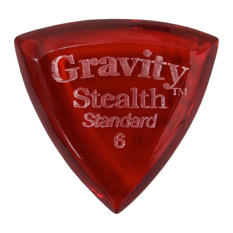 【15日までポイント10倍】GRAVITY PICK ギターピック GSSS6P - Stealth Standard 6.0mm, Red