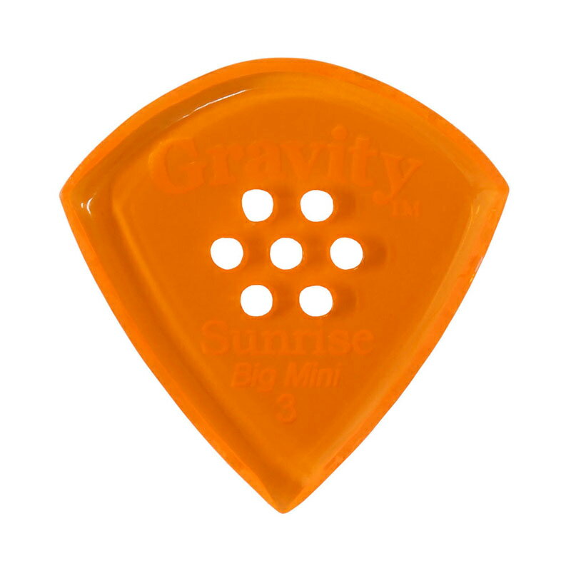 樂天商城 - GRAVITY PICK ギターピック GSUB3PM - Sunrise Big Mini 3.0 mm with Multi-Hole, Orange