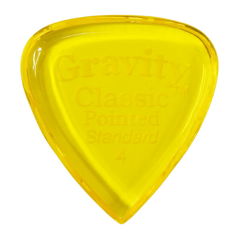 GRAVITY PICK ギターピック GCPS4P -Classic Pointed Standard 4.0mm, Yellow