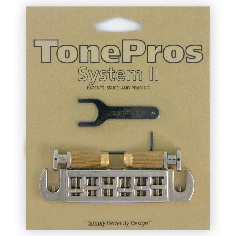 TonePros ブリッジ AVT2P-N ニッケル Wraparound Set w/SPRS2 Locking Studs for PRS