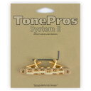【18日までポイントUP】TonePros ブリッジ AVR2G-G ゴールド ナイロン66タイプ Replacement ABR-1 Tuneomatic with G Formula saddles