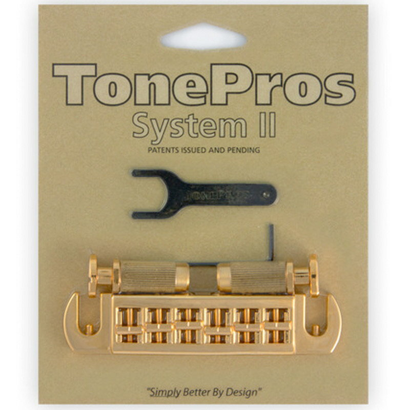 TonePros ラップアラウンドブリッジ AVT2M-G ゴールド Wraparound Set w/MSPRS Locking Studs