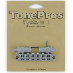 【29日までポイント10倍】TonePros ブリッジ T3BT-SC サテンクローム Metric Tuneomatic (large posts, notched saddles)