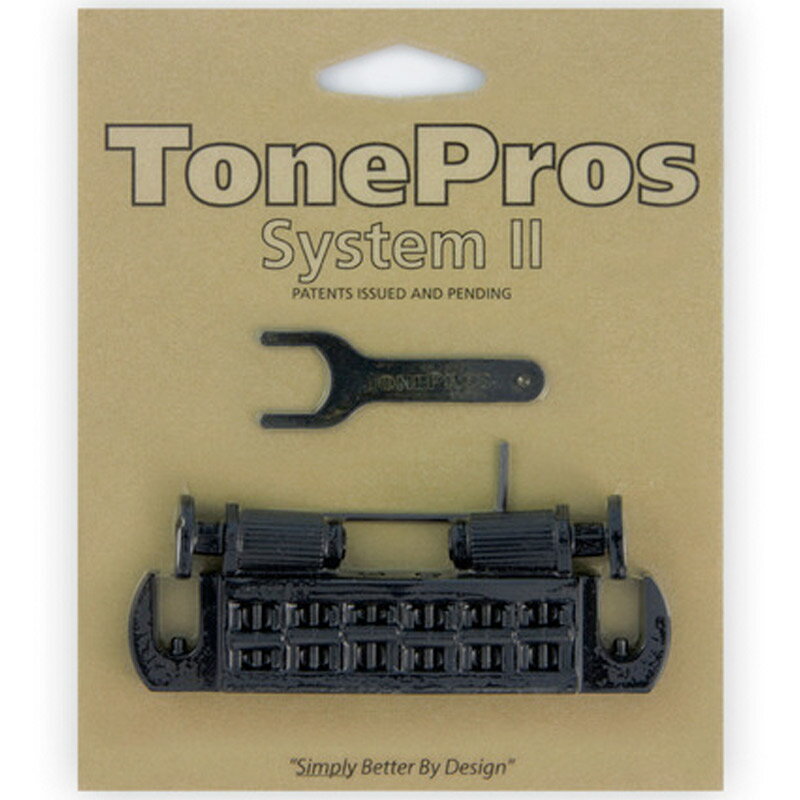 TonePros ラップアラウンドブリッジ AVT2M-B ブラック Wraparound Set w/MSPRS Locking Studs