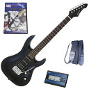 【ポイント10倍!10日まで】セイコーチューナー&教則セット!AriaProII エレキギター MAC-STD MBK+SAT10L+ギターストラップ+教則DVD
