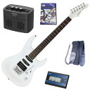 【スーパーSALE限定ポイントUP】セイコーチューナー&アンプ&教則セット!AriaProII エレキギター MAC-STD PWH+SAT10L+ギターストラ...