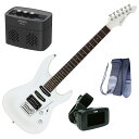 【20時から27日までポイント8倍】AriaProII エレキギター MAC-STD PWH+チューナー+ギターストラップ+AG-05 BK