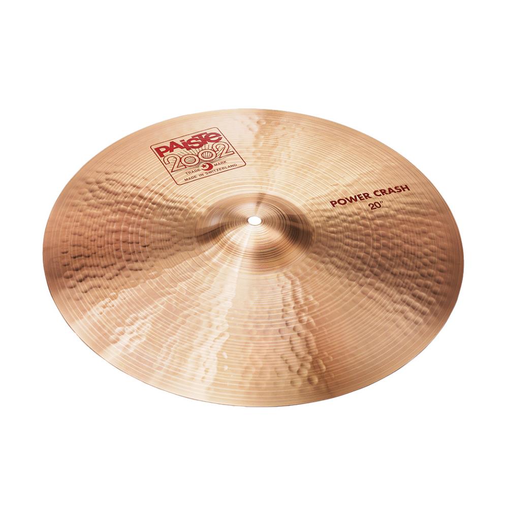 Paiste 2002 Power Crash（パワー・クラッシュ）は、重厚な感触、強力なアタック、輝かしい銀色の高音と中音域の重厚なボディで、パワフルなサウンドが魅力のシンバルです。 強力で鋭いクラッシュサウンドが特徴で、激しい演奏にも適しています。 サイズ：20インチ