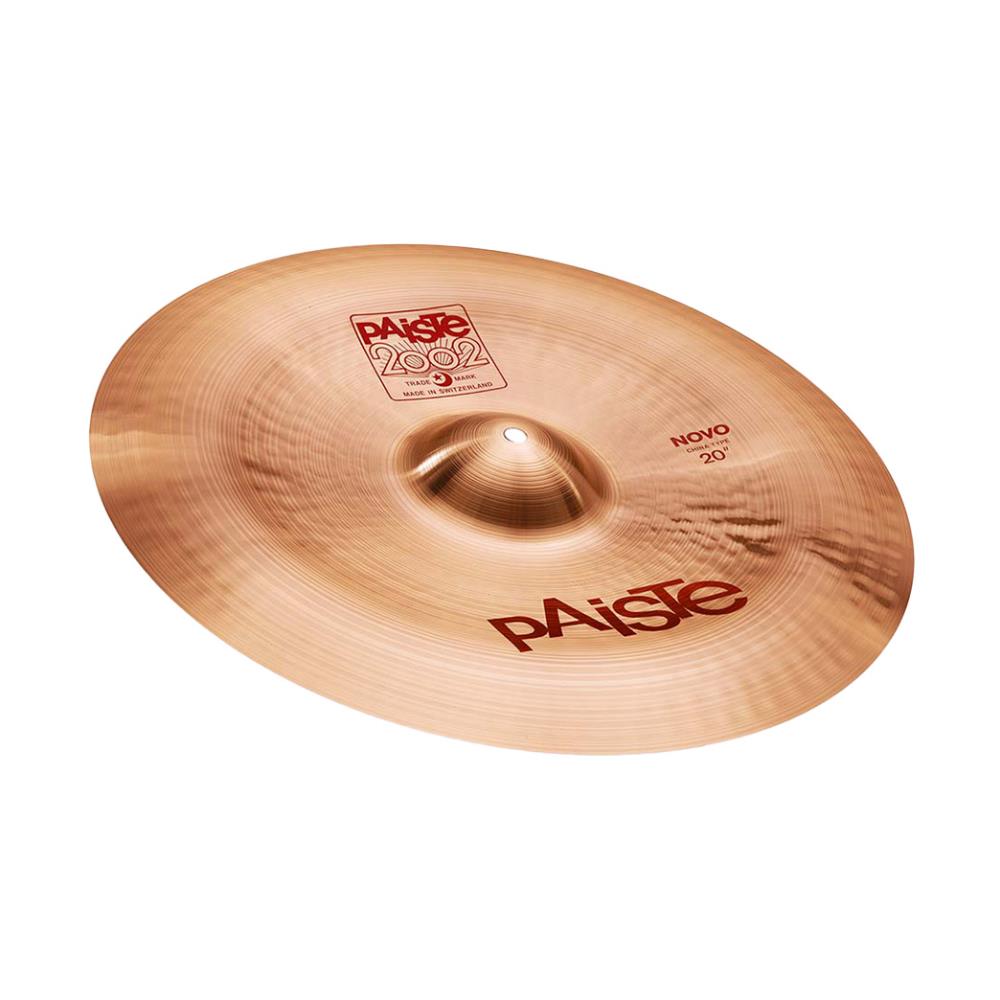 Paiste 2002 Novo China（ノボ・チャイナ）は、 非常に明るく、爆発的なクラッシュサウンド、ラウドで明瞭なベルサウンドが特徴。 レスポンスが良く、オールマイティに使えるチャイナシンバルです。 サイズ：20インチ
