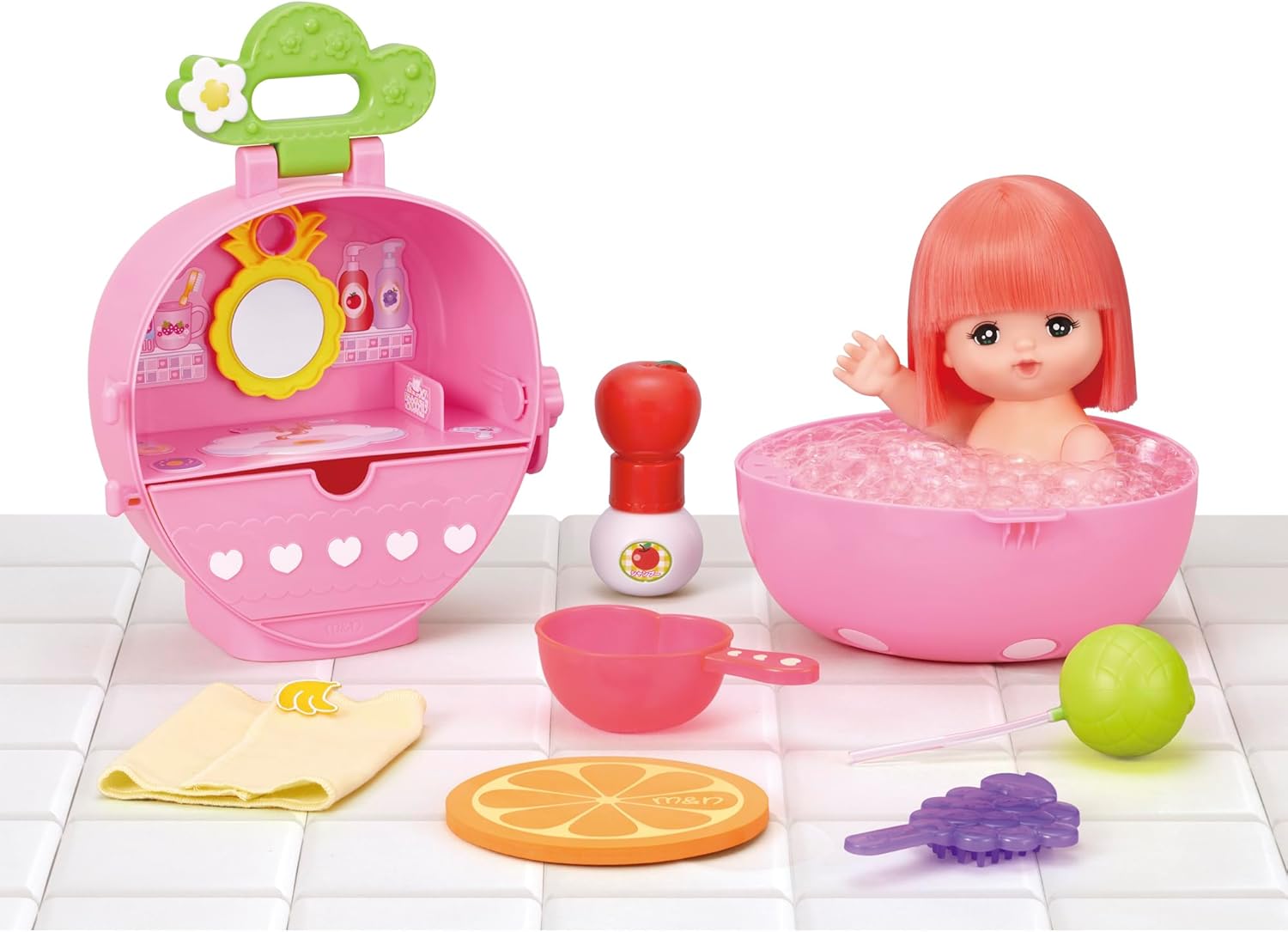 【25日までポイントUP】メルちゃん フルーツだいすき いちごのおふろセット パイロットコーポレーション