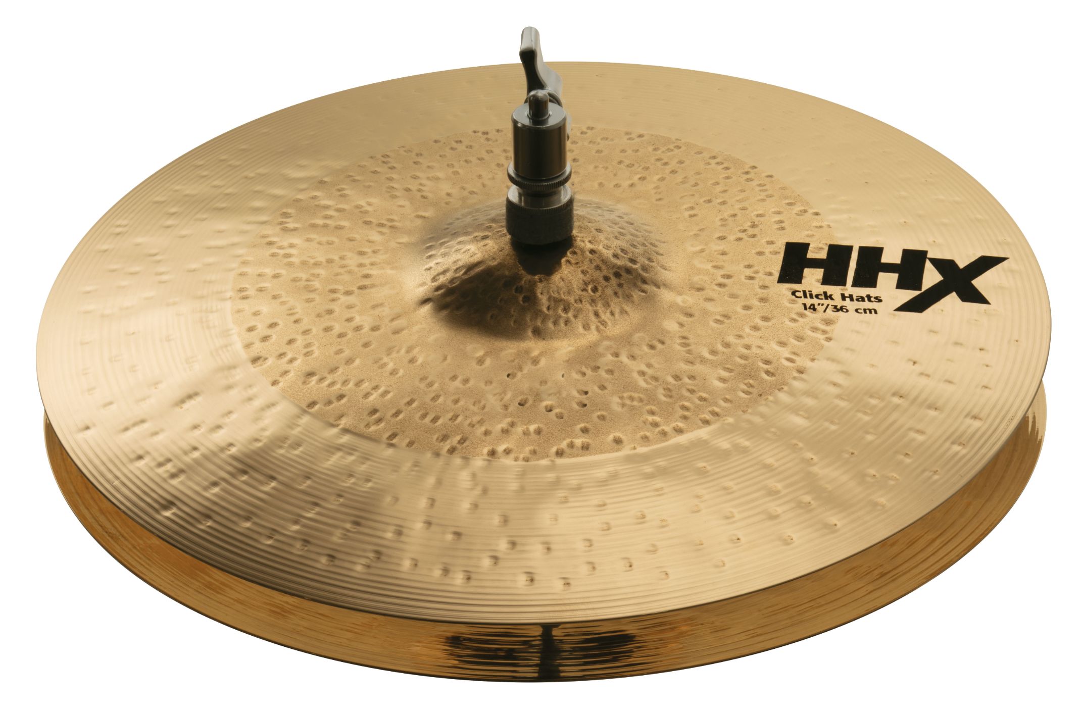 HHX CLICK HATS ハイハット Series HHX CLICK HATS AAタイプのシンバル形状を採用し、HHX&HHのハンマリングをブレンド。 電子クリックのようなタイトさを持つハイハット。 HHX Modern ×Dark B20 BRONZE ／CAST BRONZE 80%Copper + 20%Tin + Trace of Silver ダークトーンでクイックレスポンス。 大粒のハンマリングを施し、カーブのややきつい形状にすることで、ややピッチを上げ、ロックからジャズまでフレキシブルに対応する、フルラインナップのシンバル。