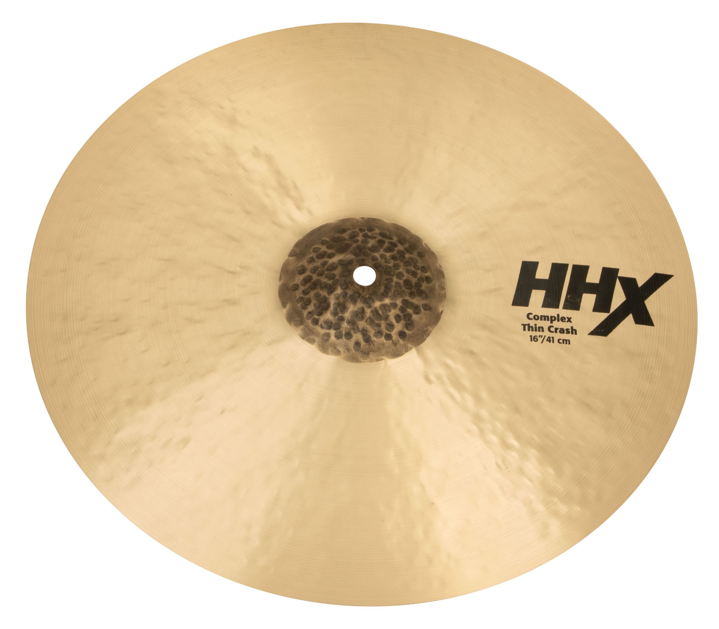 HHX COMPLEX THIN CRASH HHX COMPLEX THIN これまでに培ってきたEvolution、Legacy、Artisanのテクノロジーを融合することで、また新たなダークサウンドを生み出した。 HHとHHXのダブルハンマリング とロウハンマリングベルを採用したコンプレックスシンクラッシュは、SABIAN史上最もリッチでスイートなクラッシュのひとつに数えられるであろう。 ☆ナチュラルのみ。 HHX Modern ×Dark B20 BRONZE ／CAST BRONZE 80%Copper + 20%Tin + Trace of Silver ダークトーンでクイックレスポンス。 大粒のハンマリングを施し、カーブのややきつい形状にすることで、ややピッチを上げ、ロックからジャズまでフレキシブルに対応する、フルラインナップのシンバル。