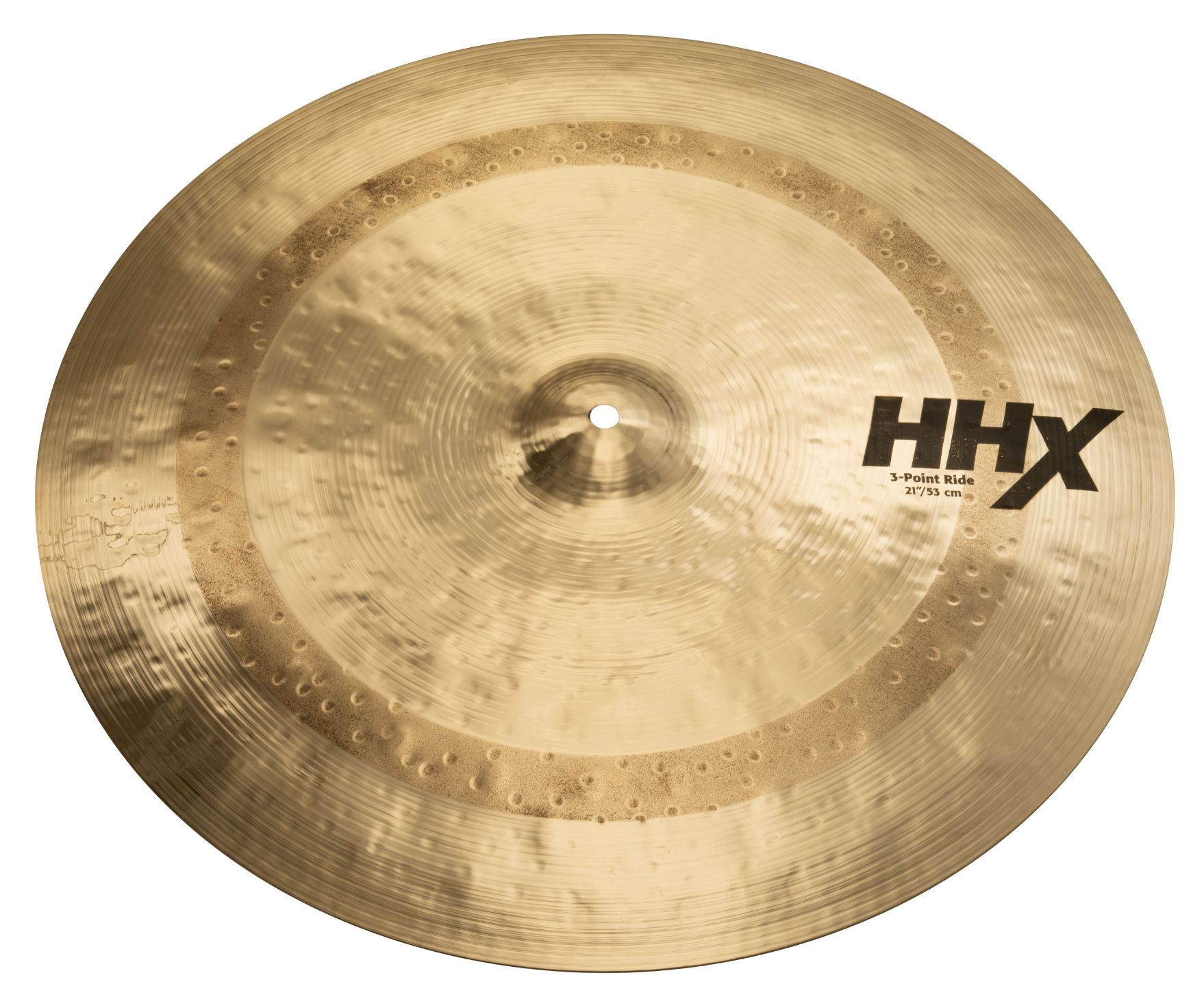 HHX 3-POINT RIDE ライド Series HHX 3-POINT RIDE ダークでスモーキーなサウンド。 ライドエリアの一部のみレイジングを施さない加工により、叩く箇所で大きく異なる3つのサウンドを実現。 HHX Modern ×Dark B20 BRONZE ／CAST BRONZE 80%Copper + 20%Tin + Trace of Silver ダークトーンでクイックレスポンス。 大粒のハンマリングを施し、カーブのややきつい形状にすることで、ややピッチを上げ、ロックからジャズまでフレキシブルに対応する、フルラインナップのシンバル。