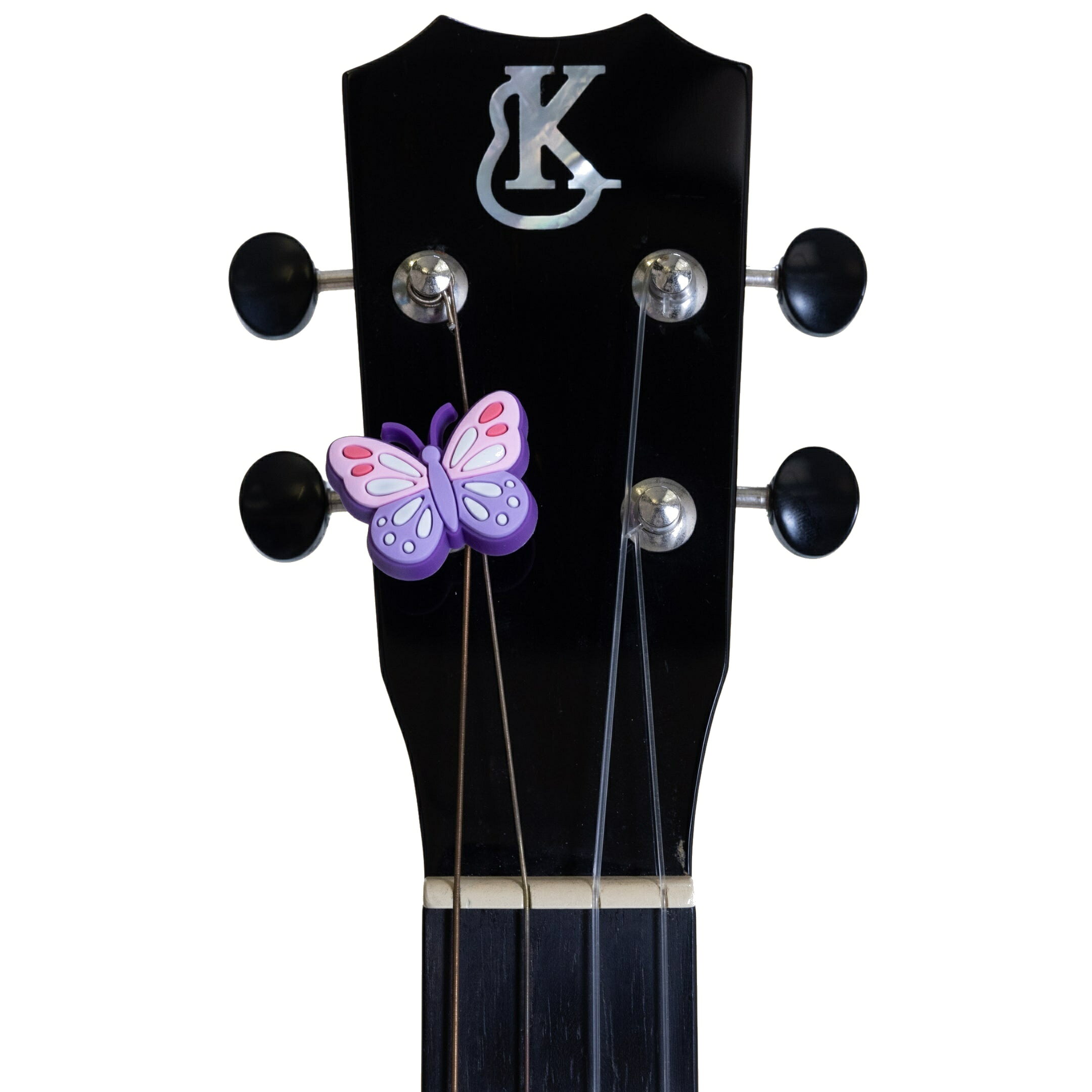 Jam Palz(シャムハルス)のヘッドストックチャーム。ヘッドストックまわりを楽しく彩るアクセサリーてす。デザイン:Pink and Purple Butterfly品番:HC P&P ButterflyJAN:4991966223465