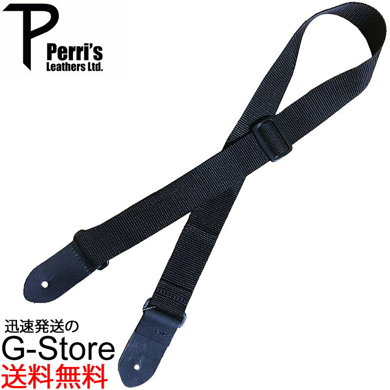 Perri's　ウクレレストラップ　NWS15-1973　1.5"　POLY　UKE　STRAP　BLACK　UKULELE　STRAP　ペリーズb-KD】【RCP】