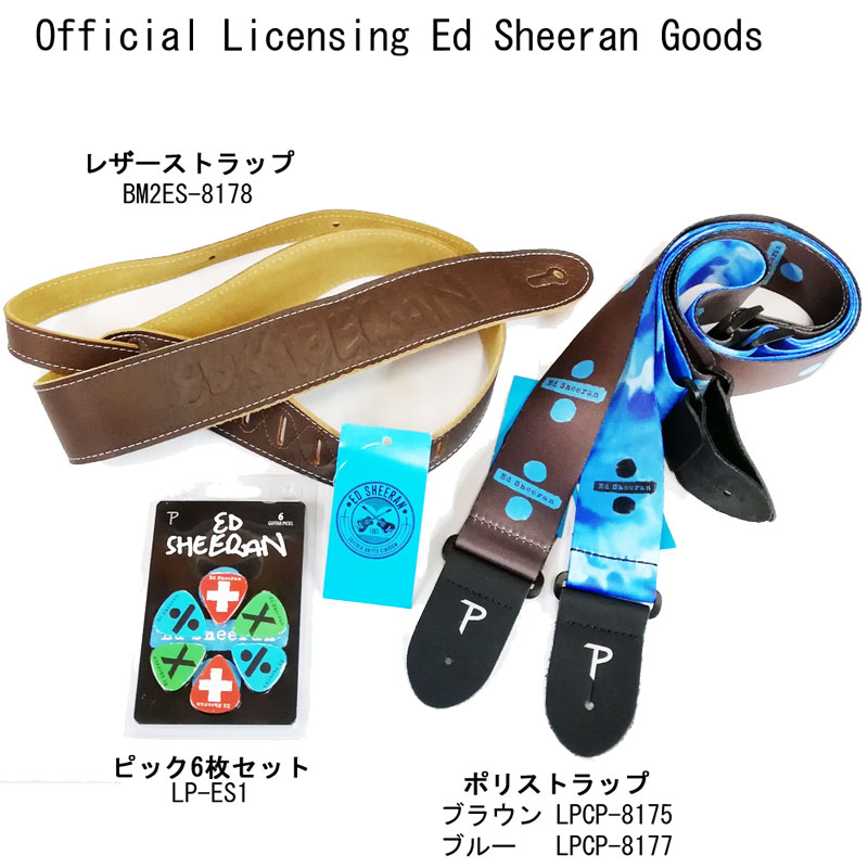 Perri's ギターストラップ BM2ES-8178 エド・シーラン Ed Sheeran Guitarr Strap エドシーラン チョコレート イタリアンレザーストラップ 革 スエード生地 ペリーズ 2