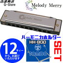 MelodyMerry 10ホールズハーモニカ MH-100＋HH-800 ブルースハーモニカ ハーモニカホルダー付 メロディーメリー その1