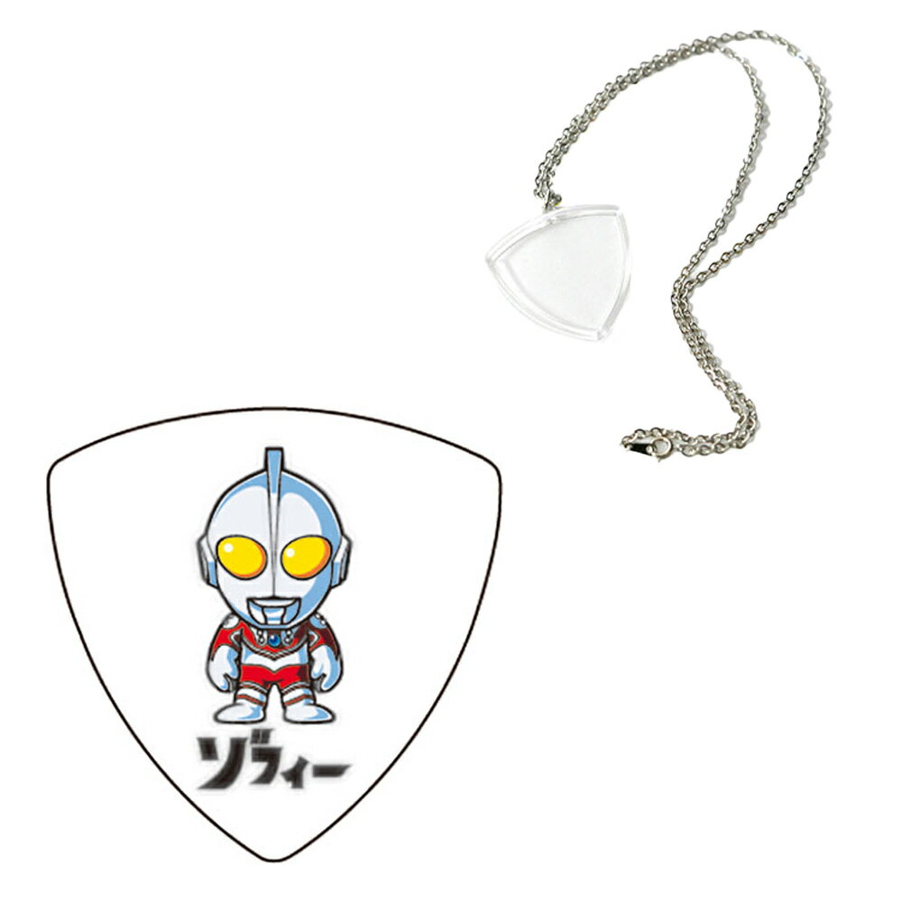 ハメパチとウルトラマンピックのセット商品です！ ハメパチを使ってピックをキーホルダーやアクセサリーの様にどこにでも持ち運び出来ます。 日本アニメーション監修のもと、作られたオフィシャルギターピック。 1986年から連載され今や国民的なアニメとなった、ちびまる子ちゃん。円谷プロ監修のもと作られたオフィシャルギターピック 1966年に放送が開始され、現代まで人々に愛されているウルトラマンシリーズ。 歴代のウルトラヒーローを33種類、ギターピックで再現しました。どの世代も心踊る一品です。さあ、どれにしますか？ ■厚み：1.0 ■素材：PVC 様々な、キャラクターデザインとシリーズを用意した、全29種類のピックが全国の楽器販売店及びWEBショップで販売開始されます。