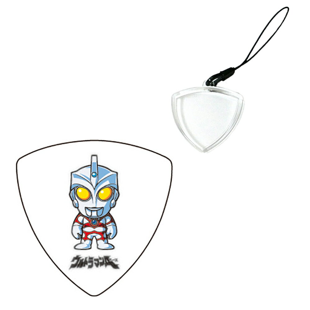 【10日までポイントUP】【ハメパチセット】歴代 ウルトラマン ギターピック ウルトラマンエース ＋ GID トライアングルストラップ GHTRS-500