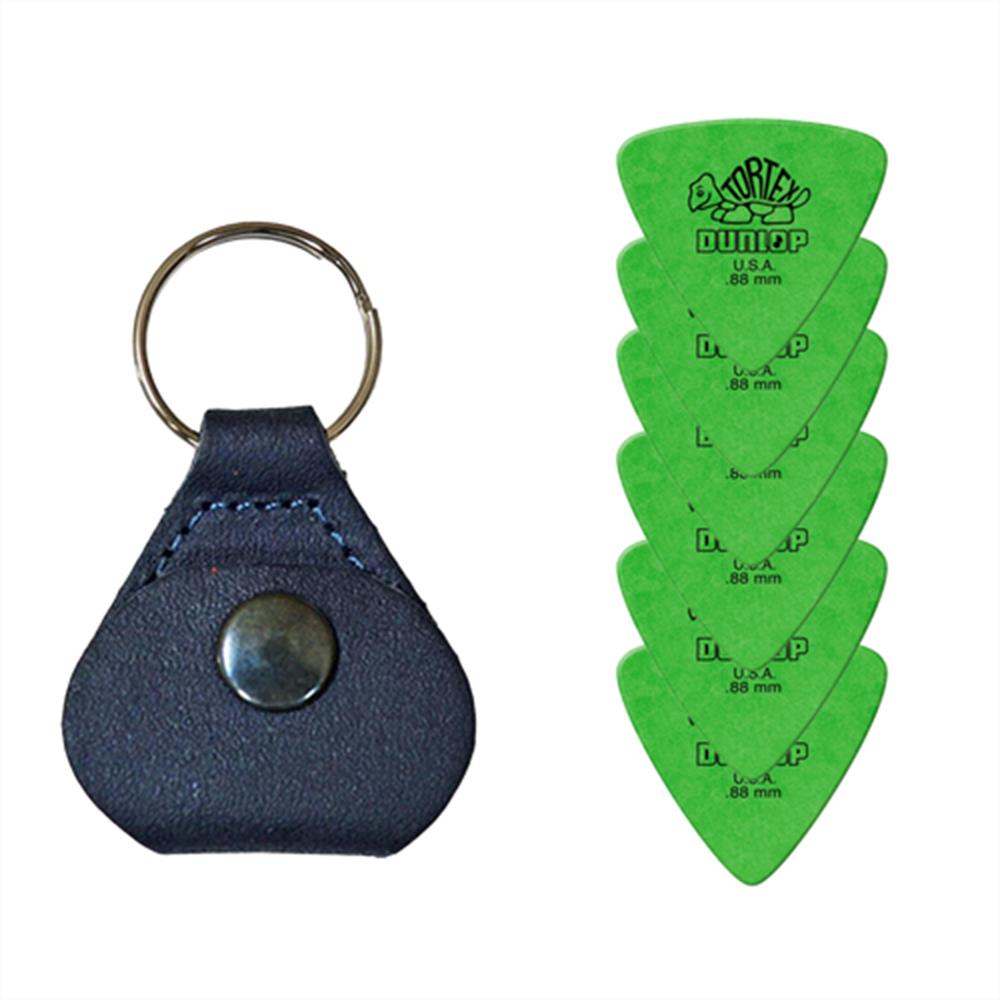 【26日までポイントUP】【ピックケース＋ピック6枚セット】Perri's ピックケース BLUE PICKKEY-6672 + Jim Dunlop Tortex 431B 0.88mm 6枚